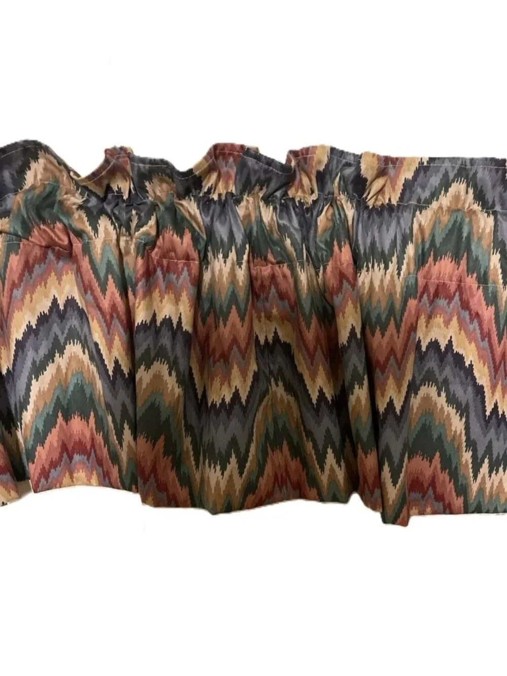 Waverly Ford Flamestitch Blue Valance 78x16 Home Fashions Southwestern  Pattern